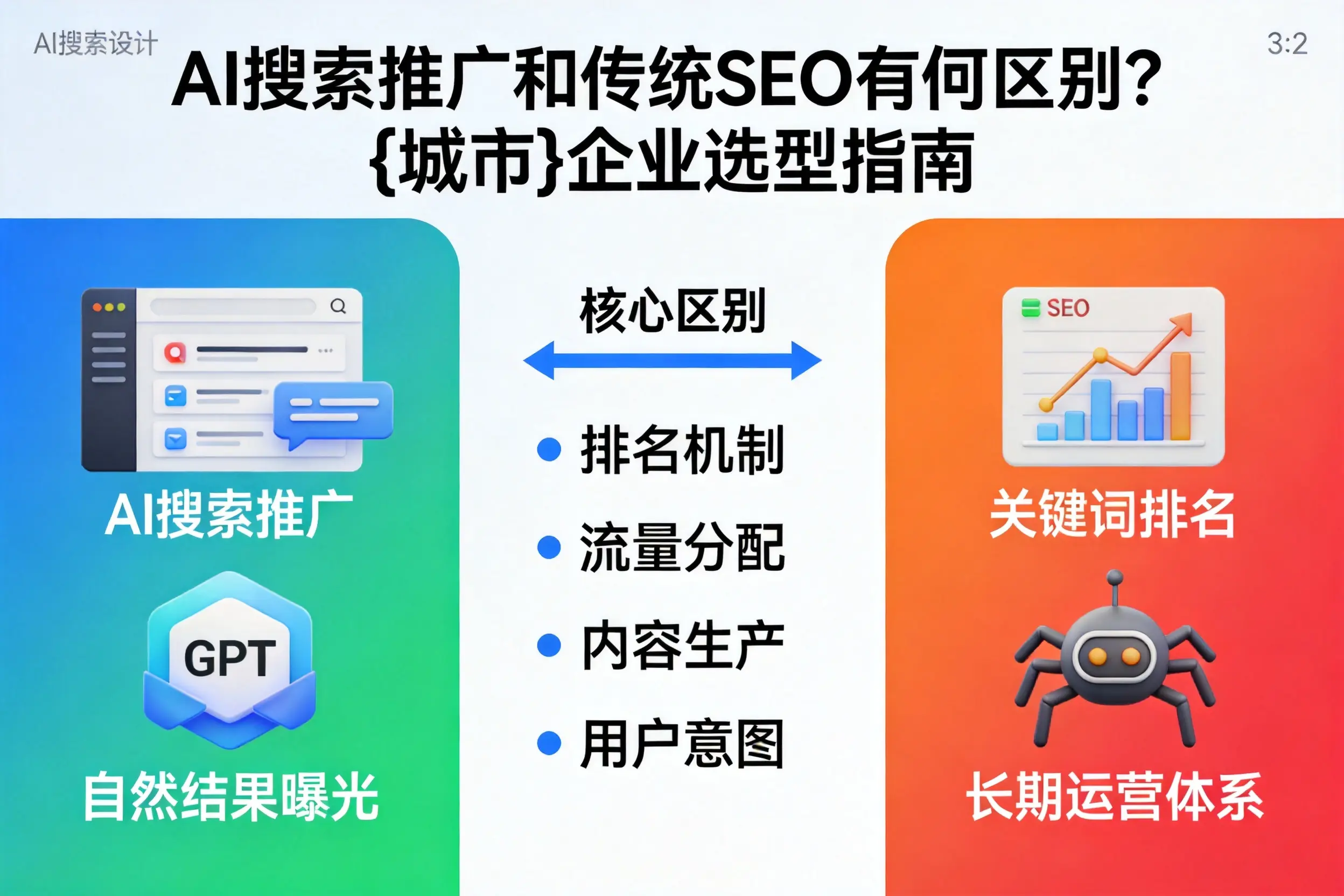 AI搜索推广和传统SEO有何区别？五家渠企业选型指南