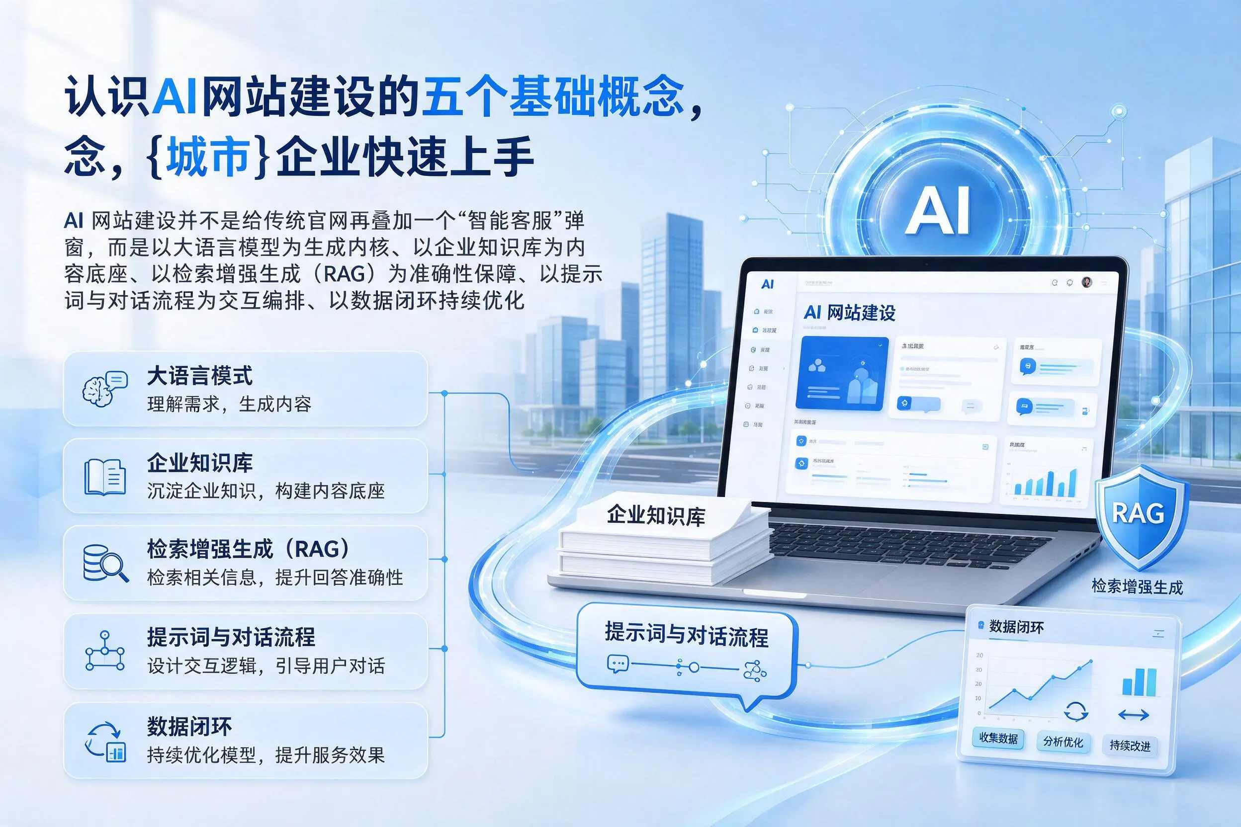 认识AI网站建设的五个基础概念，五家渠企业快速上手