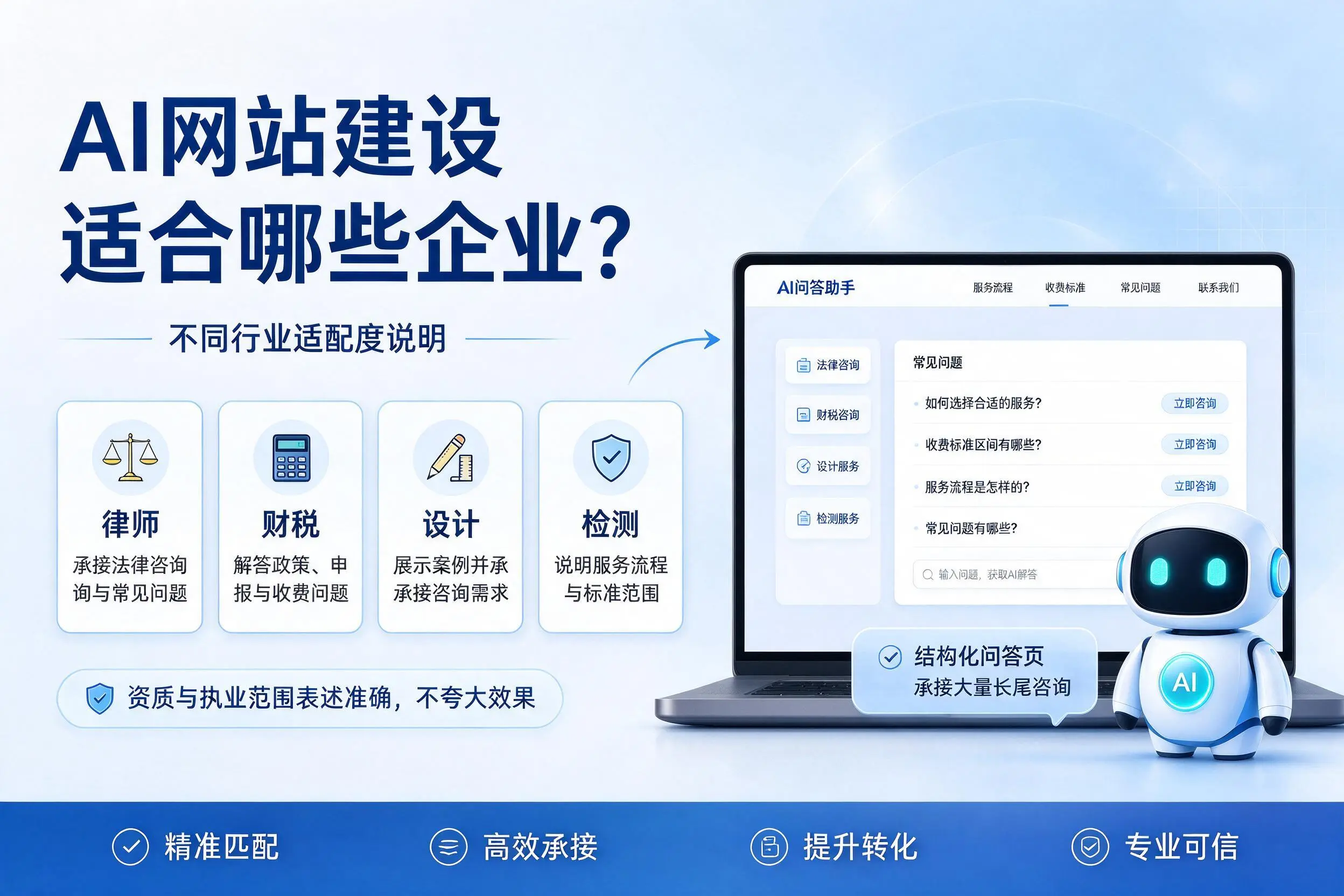 AI网站建设适合哪些企业?五家渠不同行业适配度说明